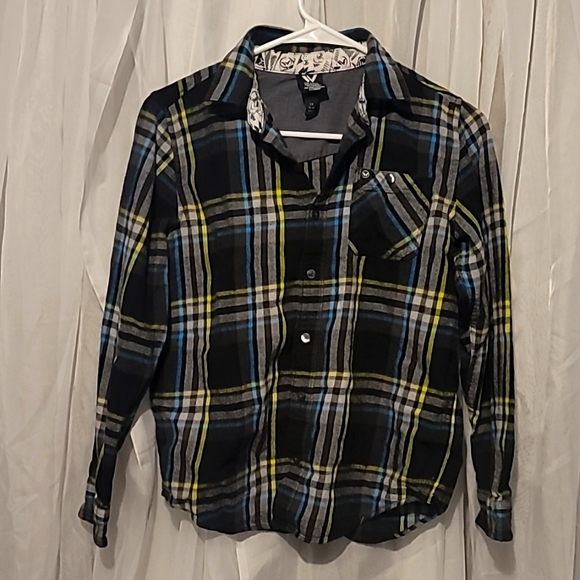 Plaid multicolored shirt, Shaun White Brand sizeL/G 12-14 - Picture 1 of 7